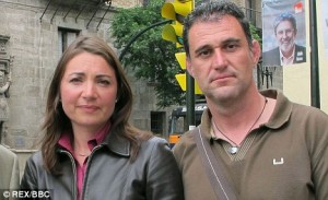 Journalist Katya Adler with Juan Luis Moreno, who was sold as a baby